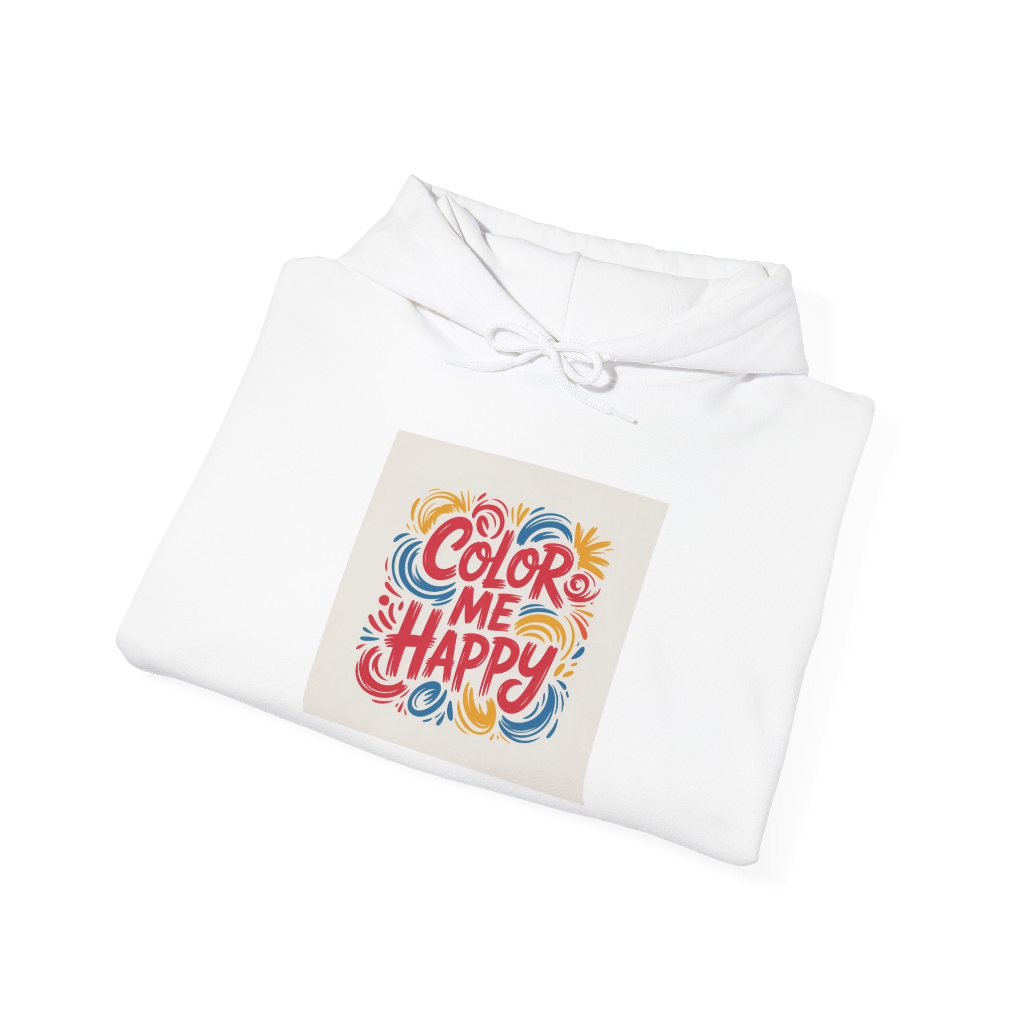 Color Me Happy Hoodie — Cheerful Retro Floral Graphic Sweatshirt