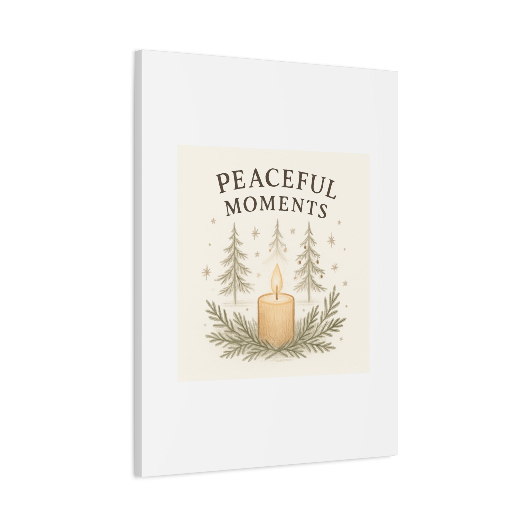 Peaceful Moments Candle Canvas — Matte Stretched Wall Art