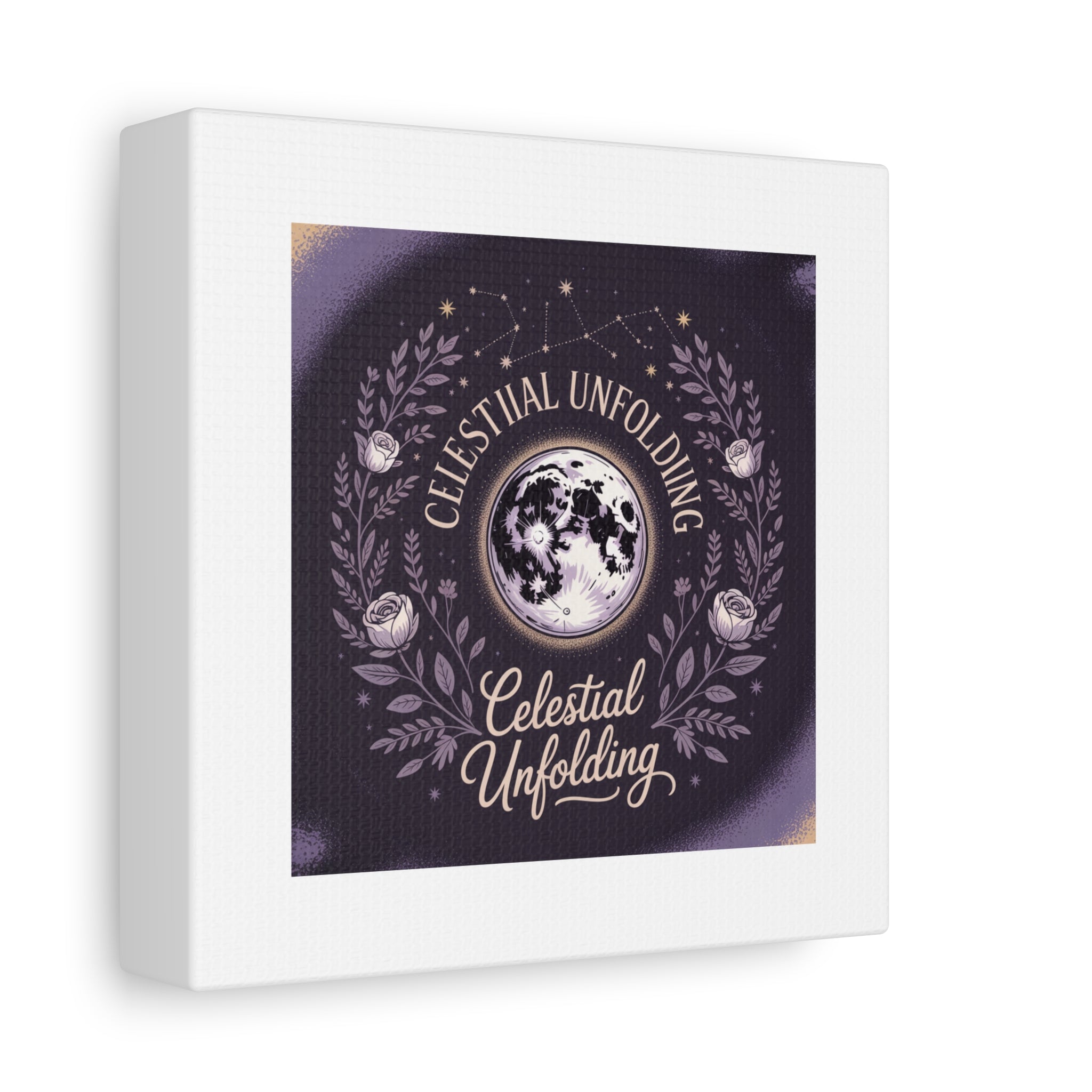Celestial Unfolding Moon Art Canvas