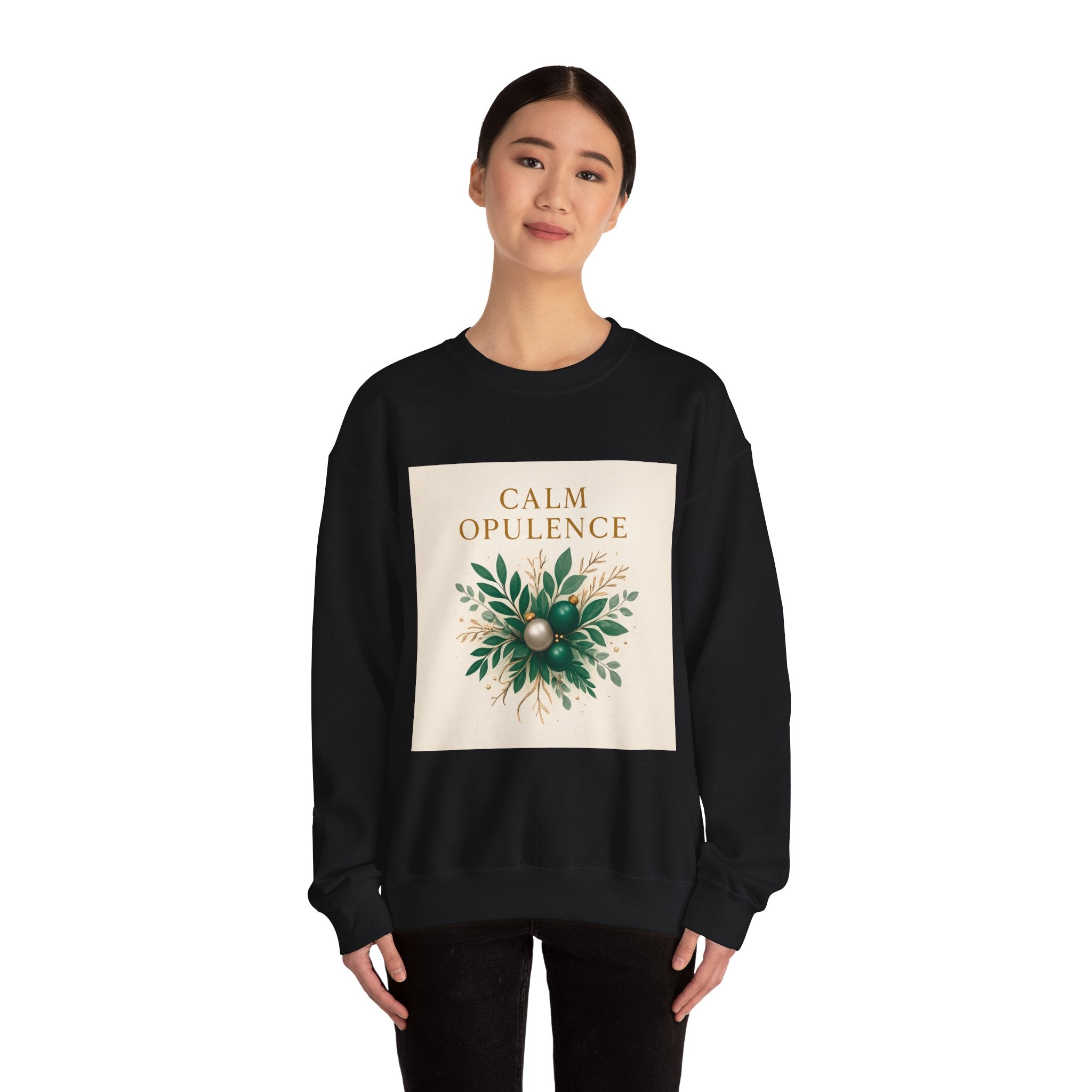 Calm Opulence Sweatshirt — Botanical Holiday Crewneck