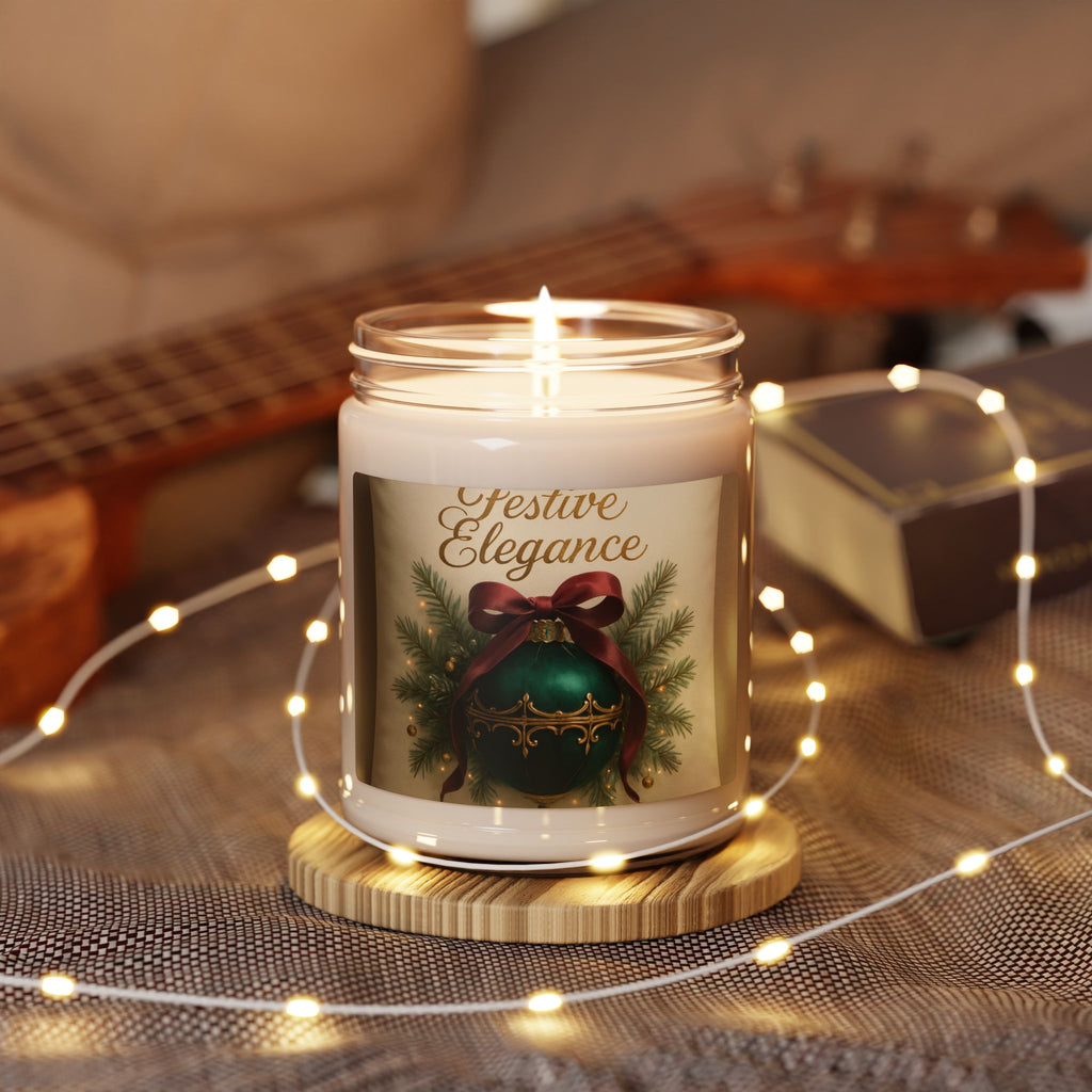 Festive Elegance Scented Soy Candle - 9oz Christmas Ornament Fragrance