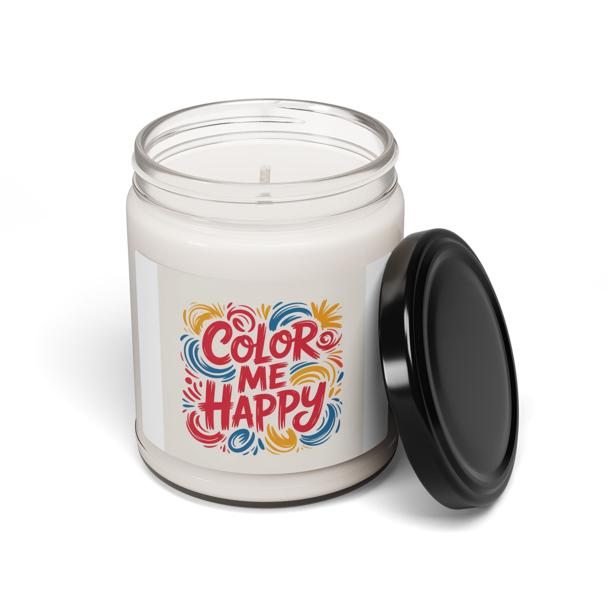 Soy Candle — “Color Me Happy” Scented Jar Candle (9 oz)