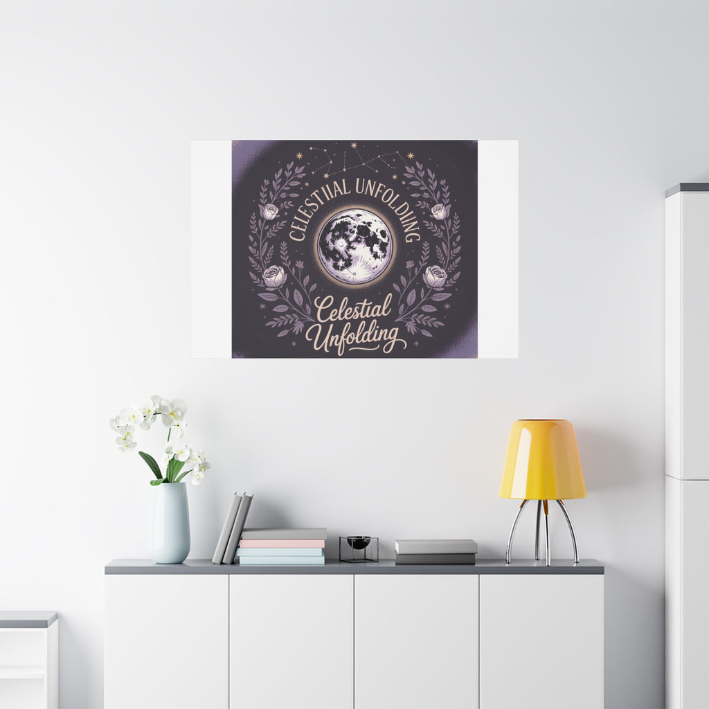 Celestial Unfolding Moon Art Canvas