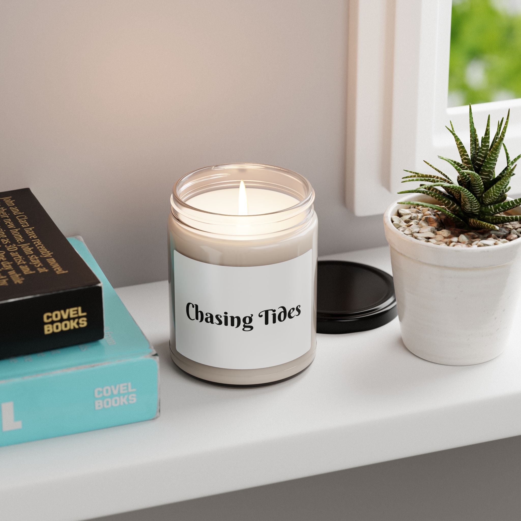 Chasing Tides Scented Soy Candle — 9oz Coastal Aromatherapy Jar