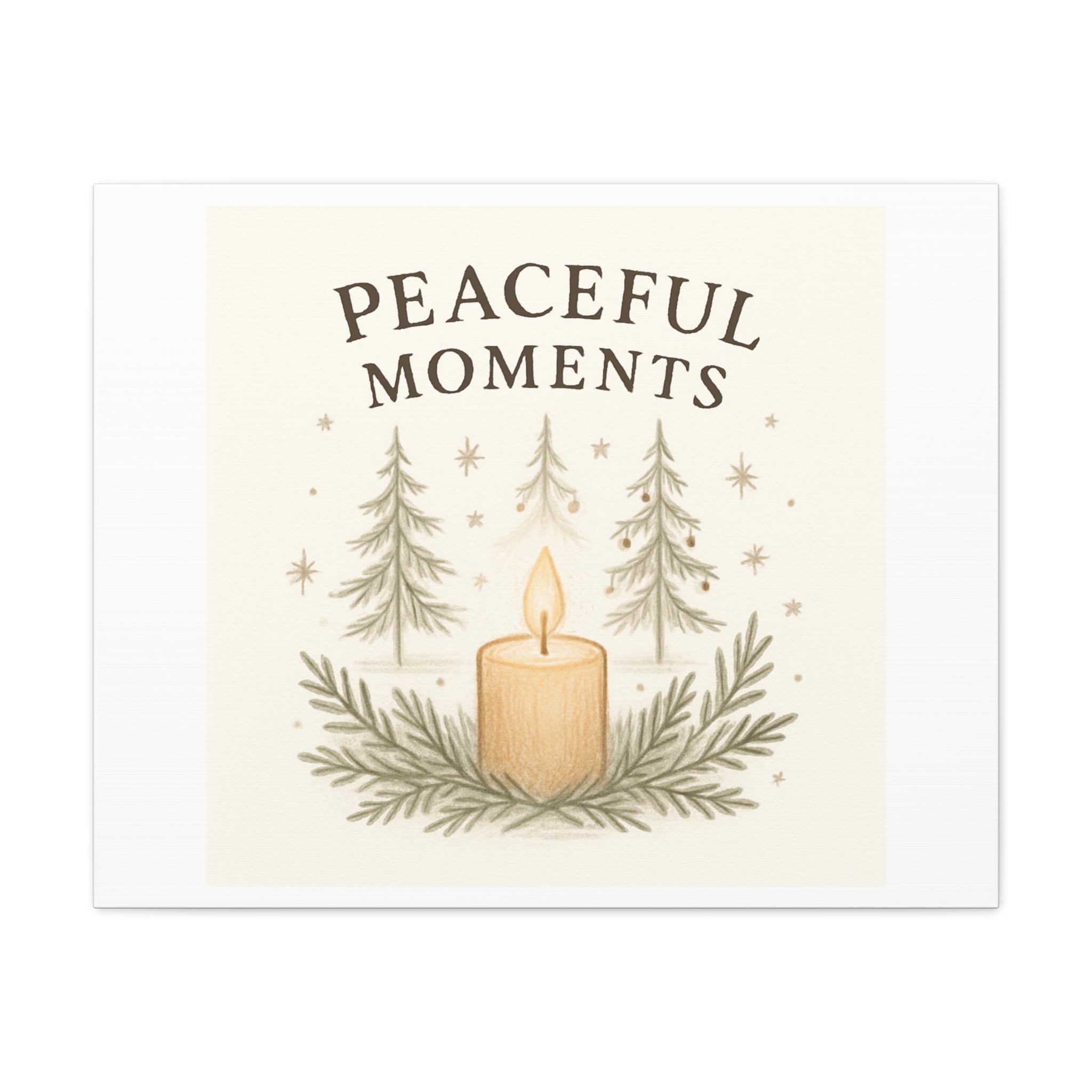 Peaceful Moments Candle Canvas — Matte Stretched Wall Art