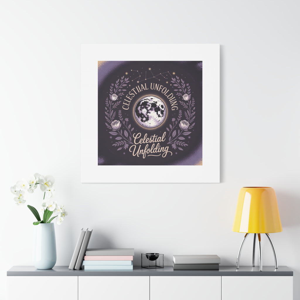 Celestial Unfolding Moon Art Canvas