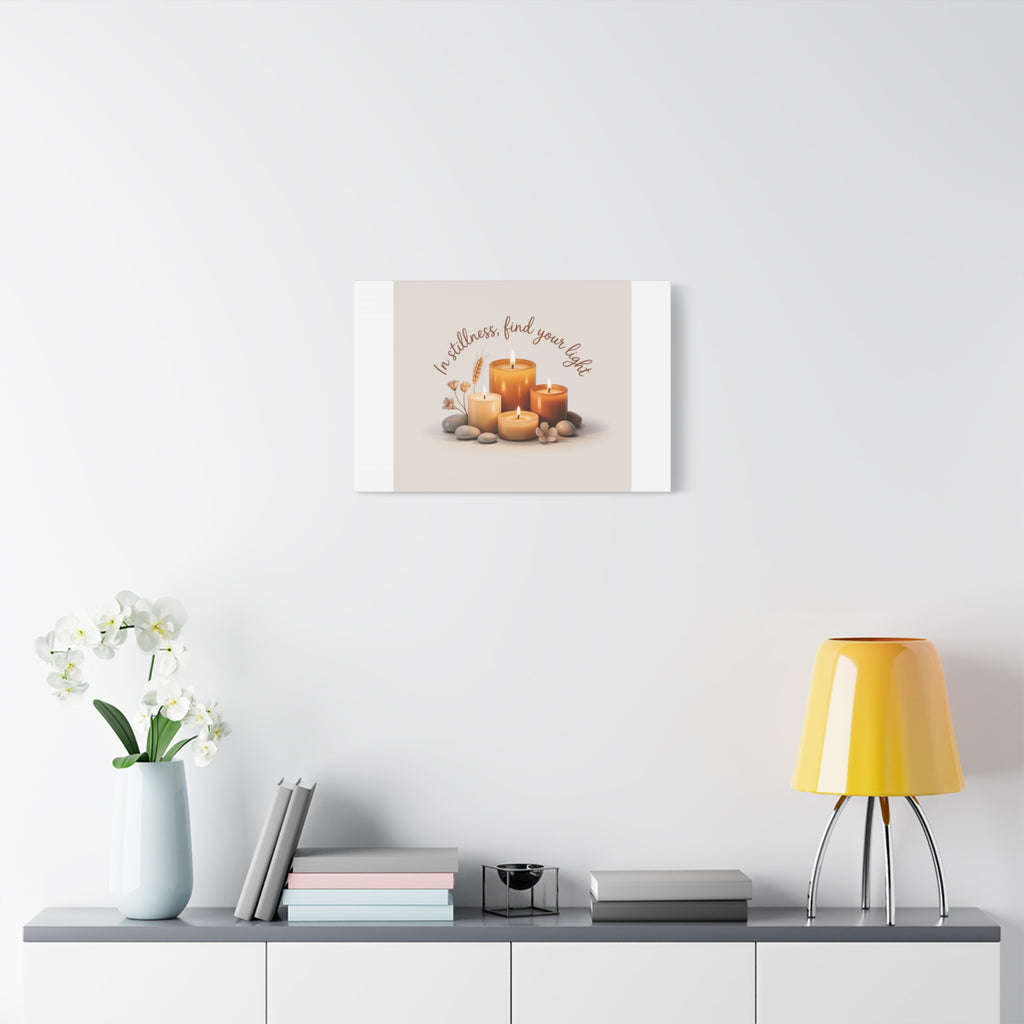 Canvas Wall Art - "In Stillness, Find Your Light" Candle Print