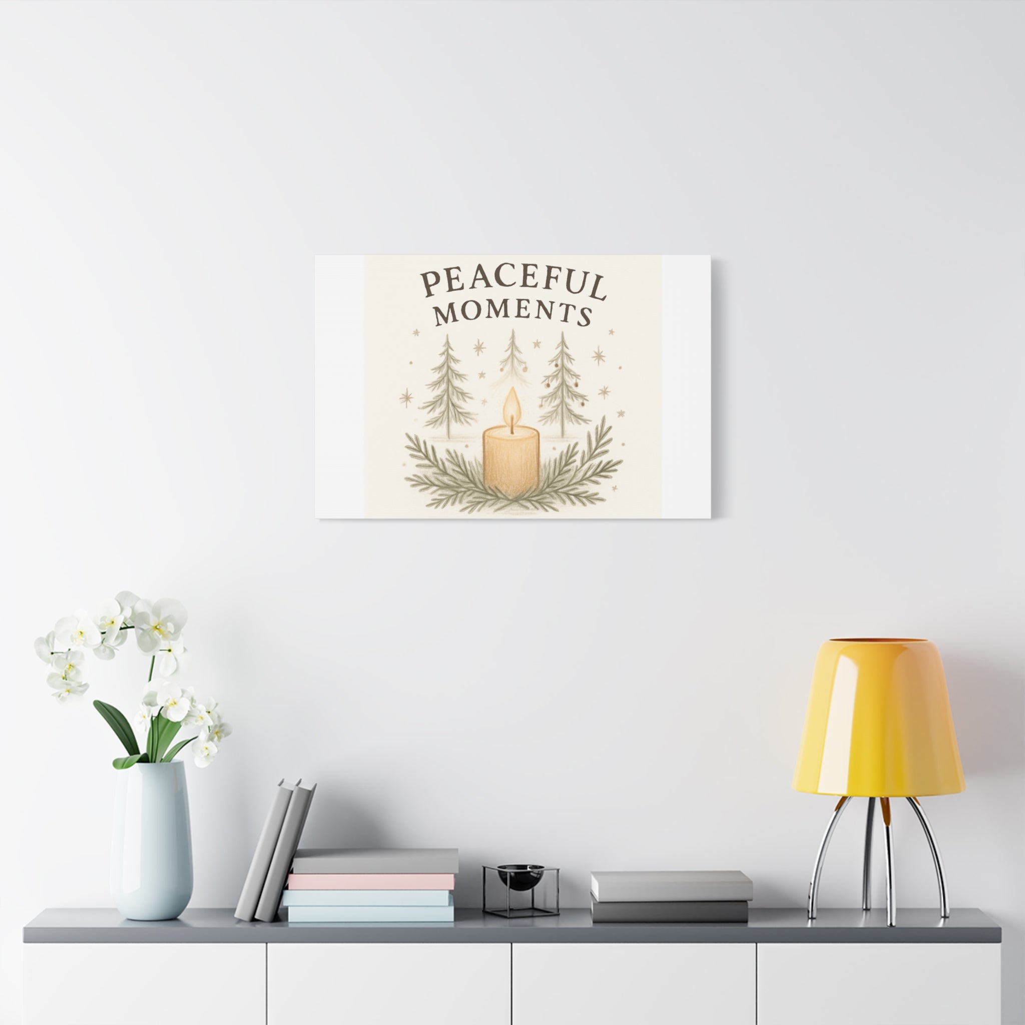 Peaceful Moments Candle Canvas — Matte Stretched Wall Art