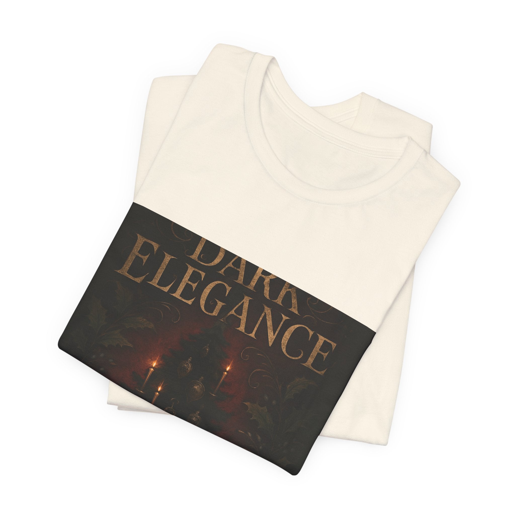 Dark Elegance Tee - Gothic Candlelight Graphic Shirt