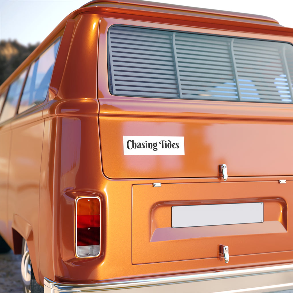 Chasing Tides Bumper Sticker — Coastal Surf Van Decal