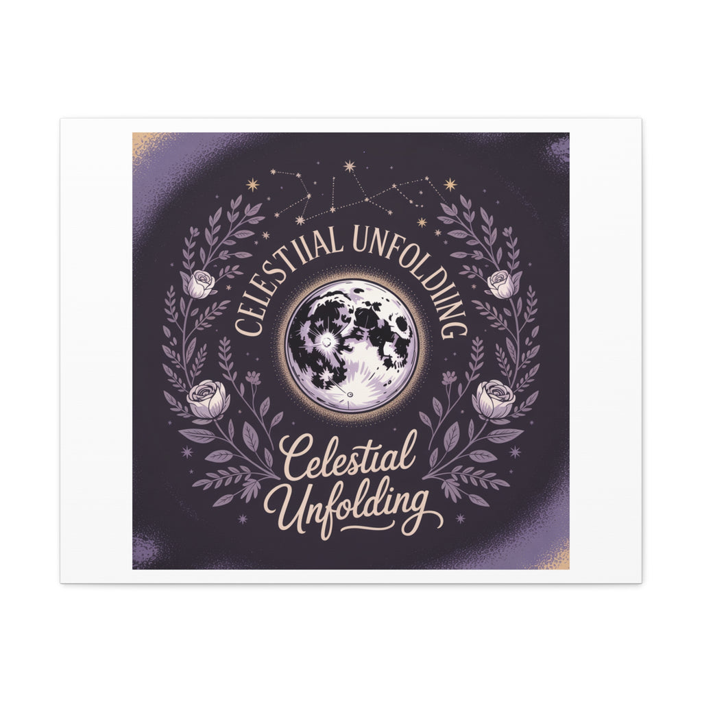 Celestial Unfolding Moon Art Canvas
