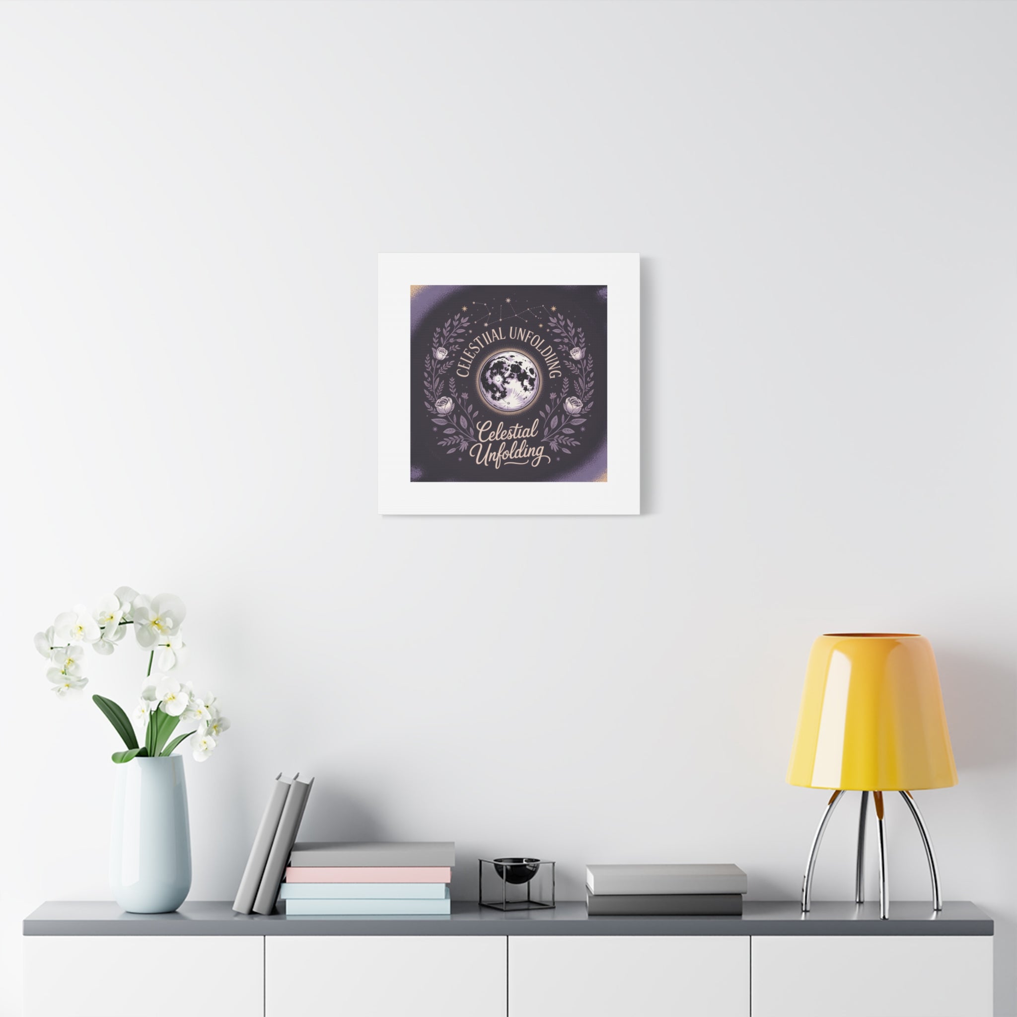 Celestial Unfolding Moon Art Canvas