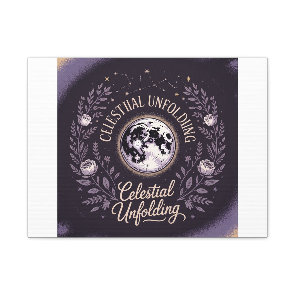 Celestial Unfolding Moon Art Canvas