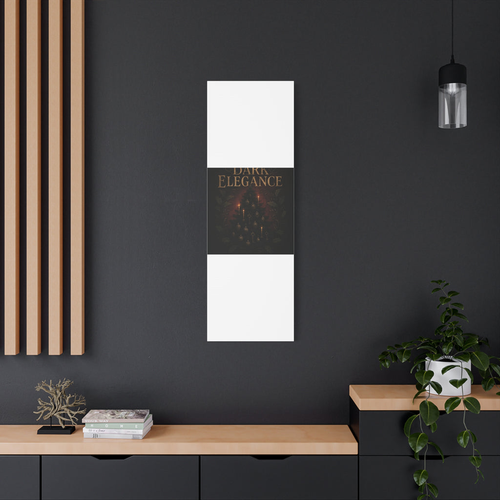 Elegance Christmas Canvas Wall Art — Vintage Candlelit Tree Matte Stretched Print