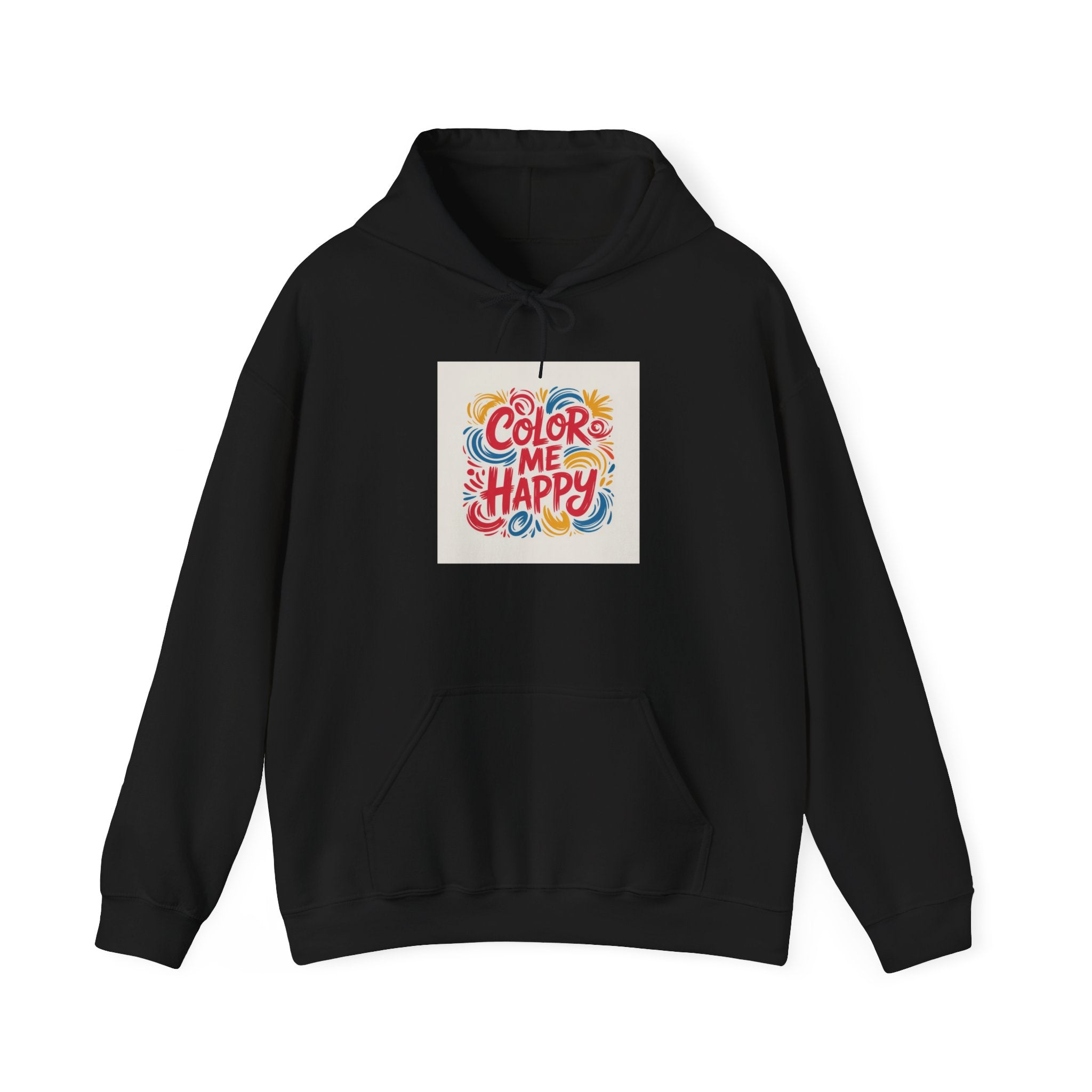 Color Me Happy Hoodie — Cheerful Retro Floral Graphic Sweatshirt
