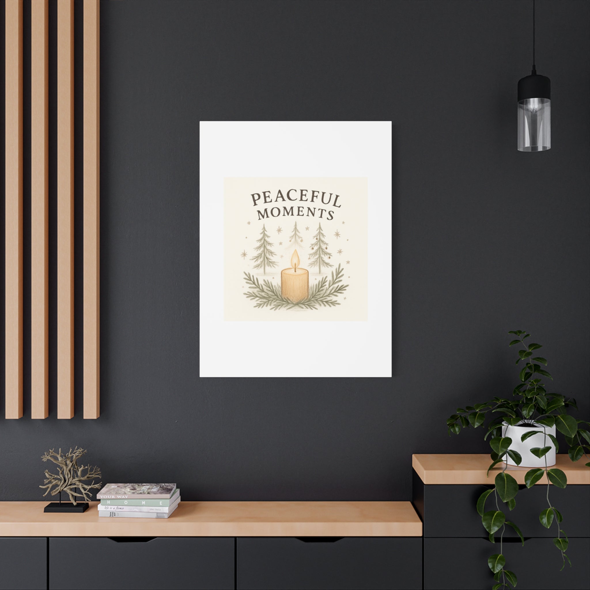Peaceful Moments Candle Canvas — Matte Stretched Wall Art