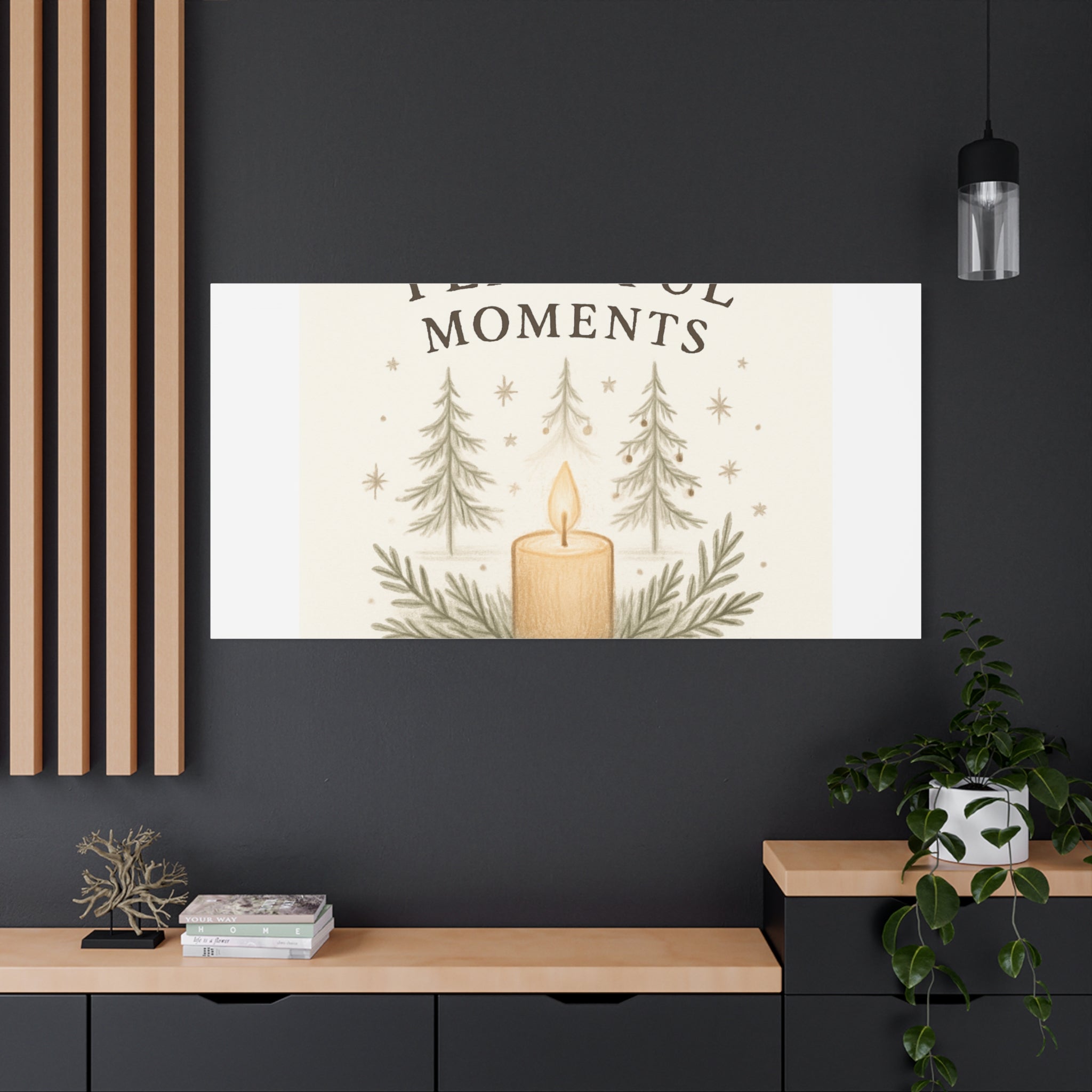 Peaceful Moments Candle Canvas — Matte Stretched Wall Art