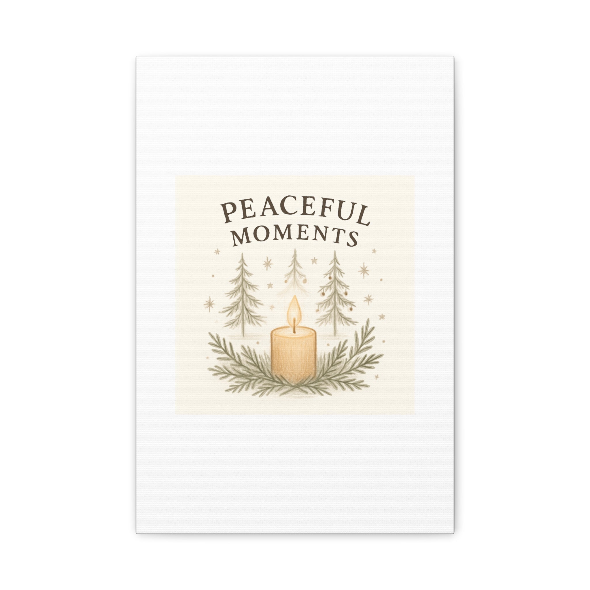 Peaceful Moments Candle Canvas — Matte Stretched Wall Art