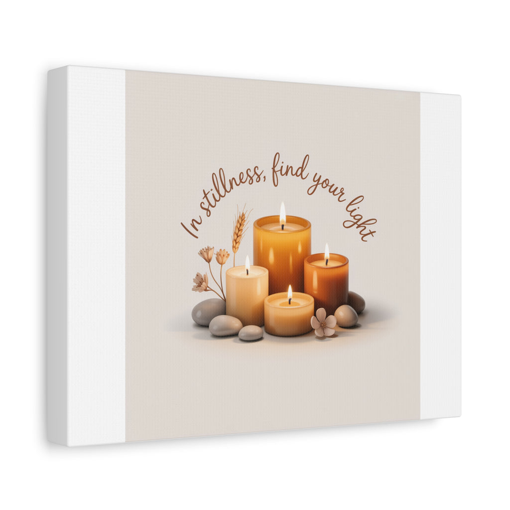 Canvas Wall Art - "In Stillness, Find Your Light" Candle Print