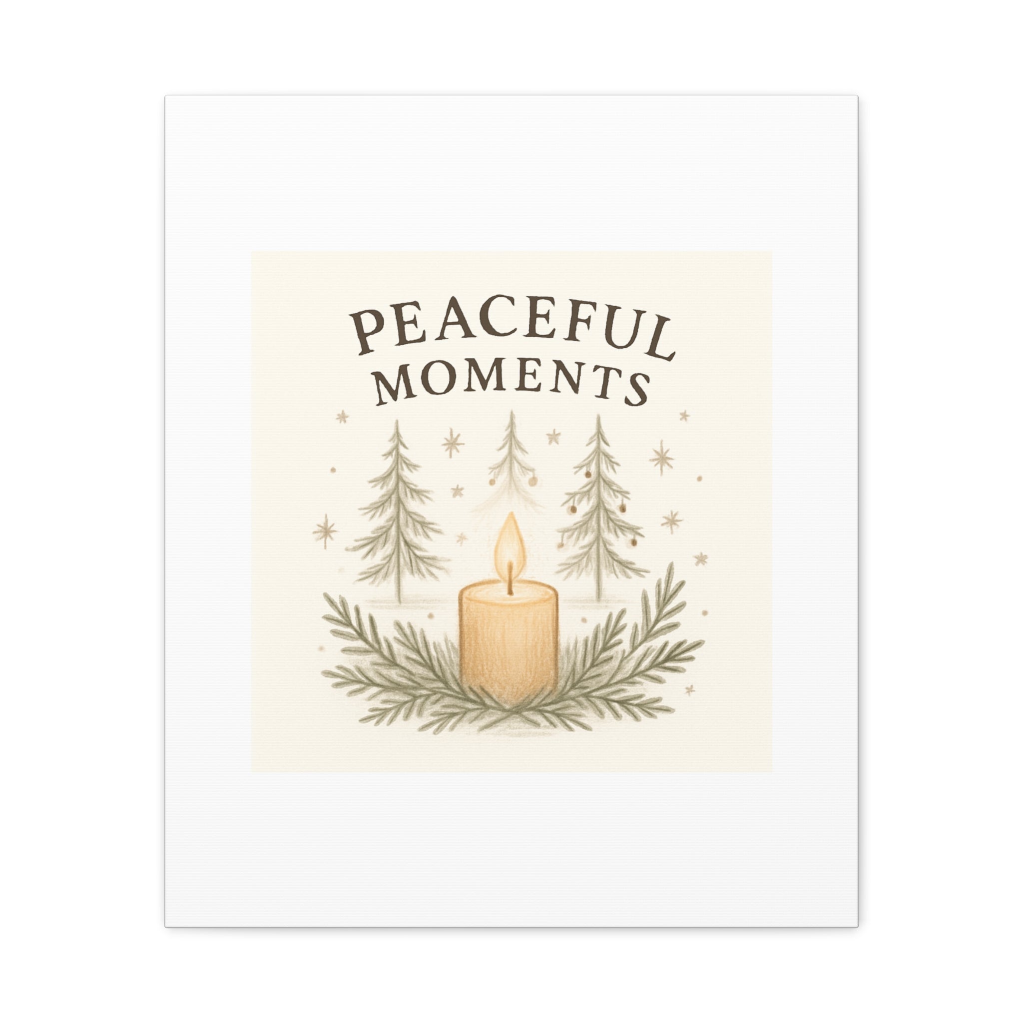 Peaceful Moments Candle Canvas — Matte Stretched Wall Art