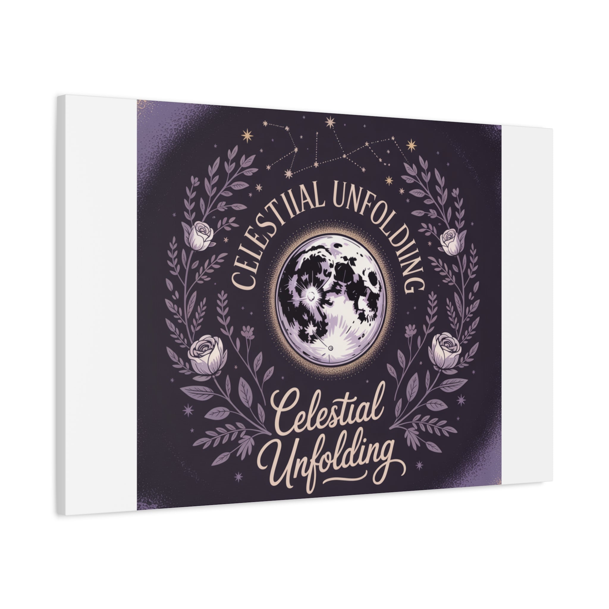 Celestial Unfolding Moon Art Canvas