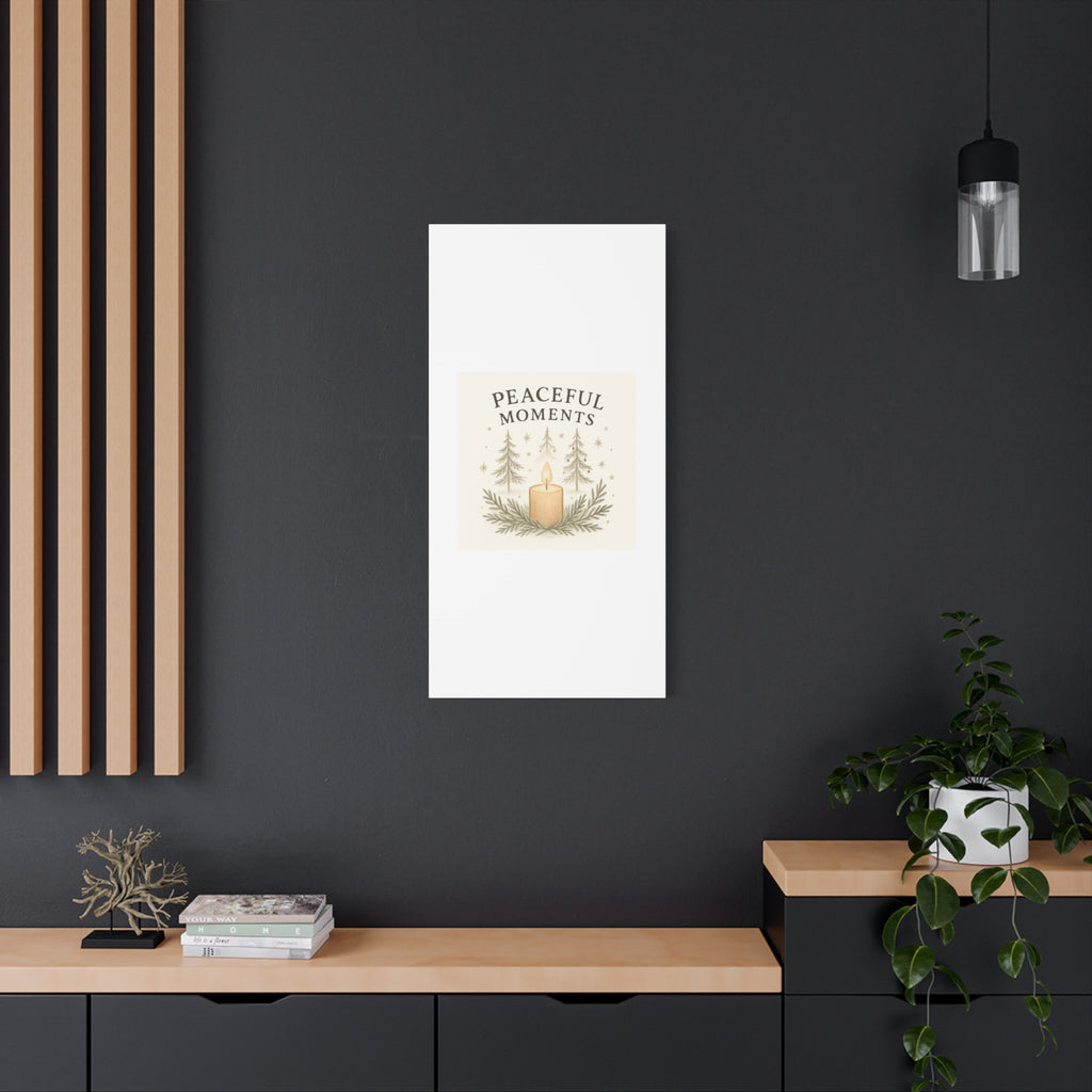 Peaceful Moments Candle Canvas — Matte Stretched Wall Art