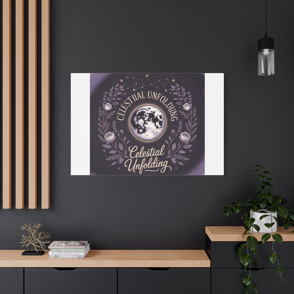 Celestial Unfolding Moon Art Canvas