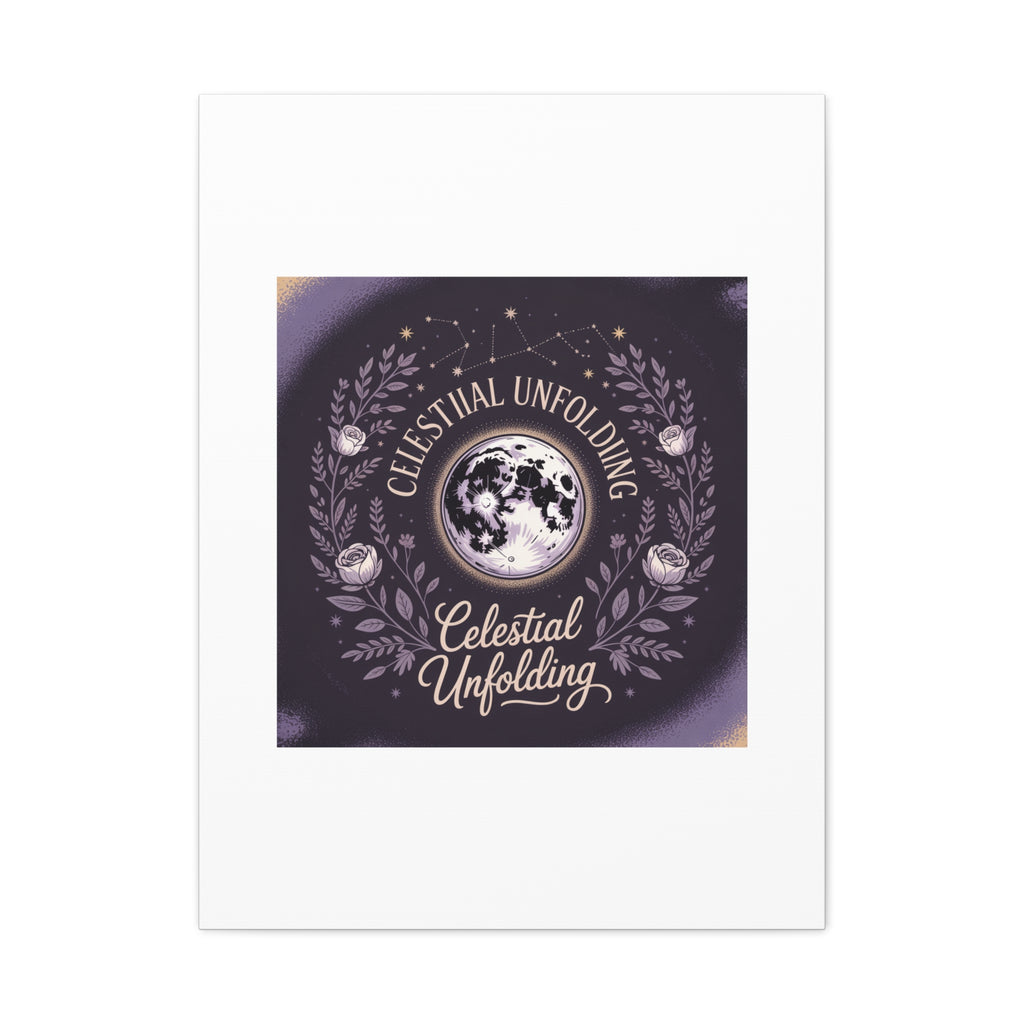 Celestial Unfolding Moon Art Canvas