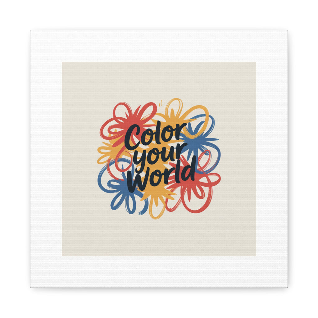 Canvas Art – “Color Your World” Floral Wall Art