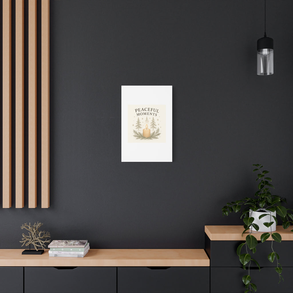 Peaceful Moments Candle Canvas — Matte Stretched Wall Art