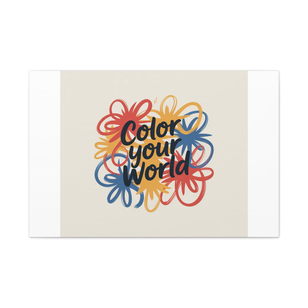 Canvas Art – “Color Your World” Floral Wall Art