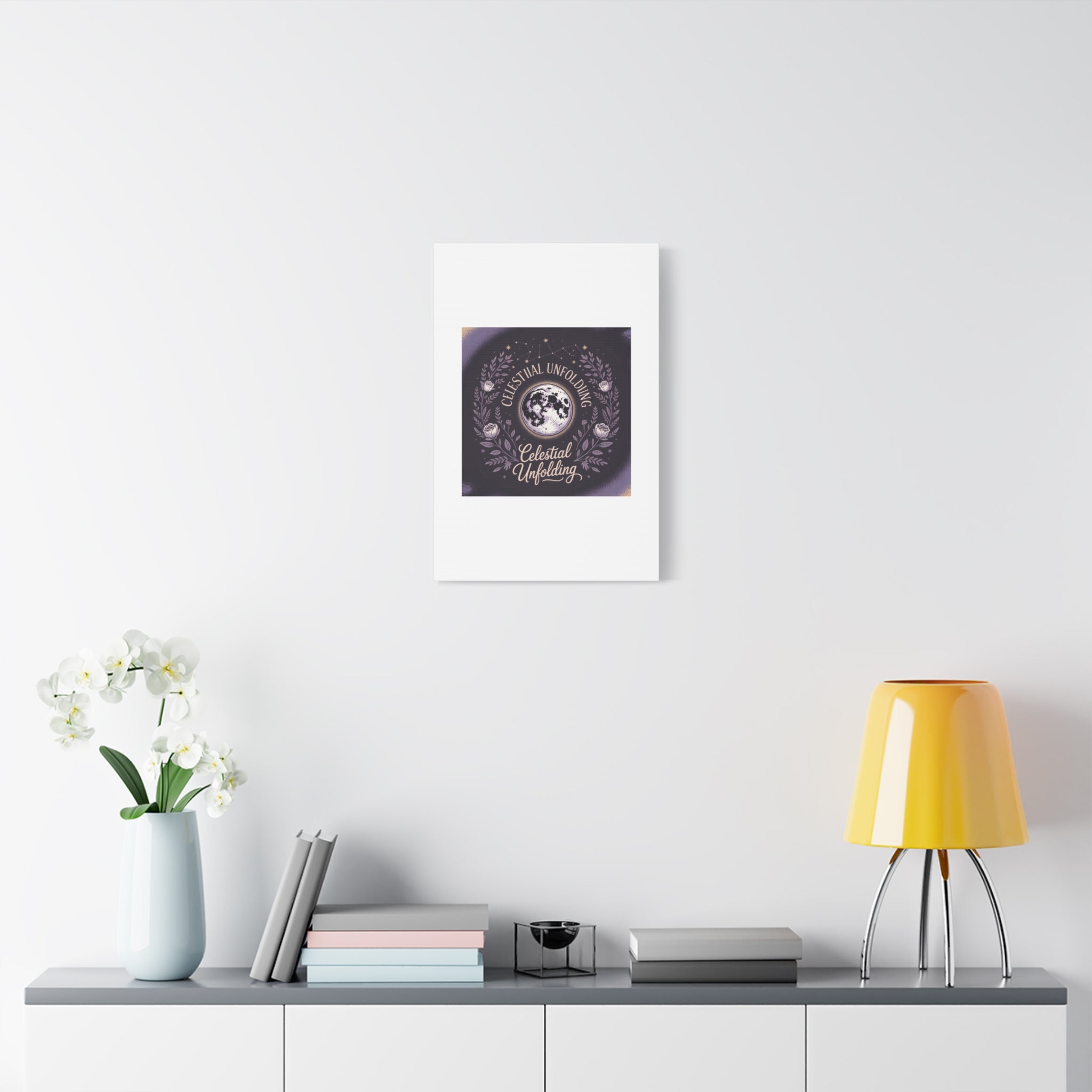 Celestial Unfolding Moon Art Canvas