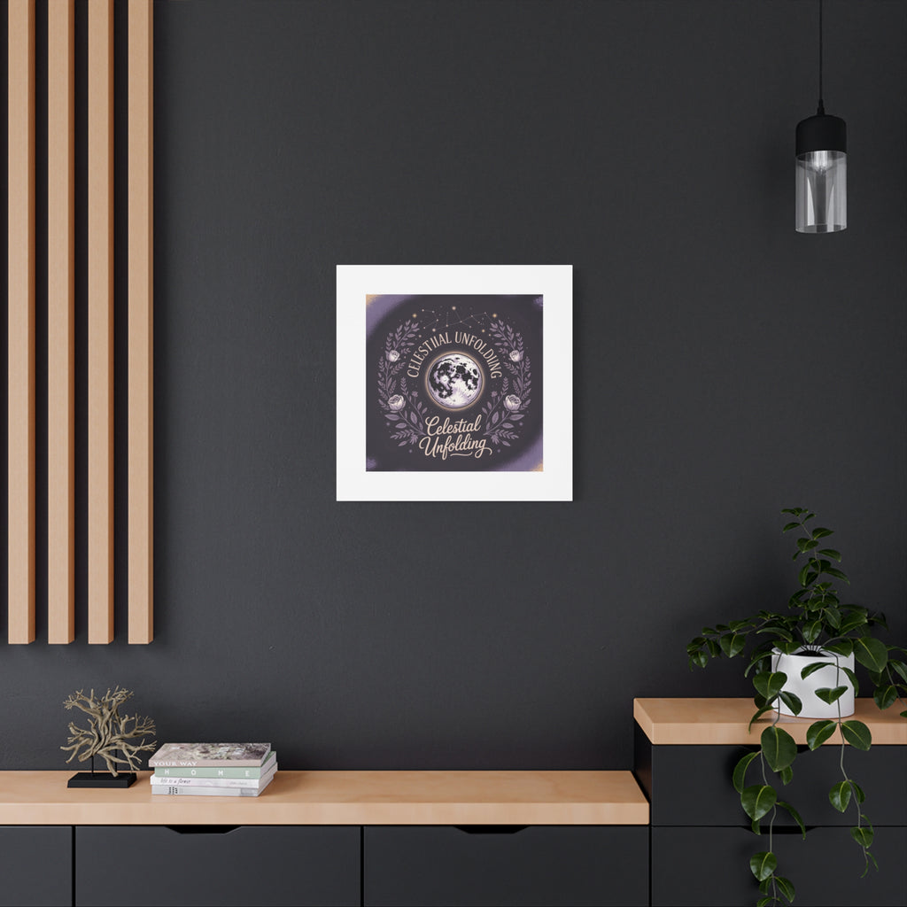 Celestial Unfolding Moon Art Canvas