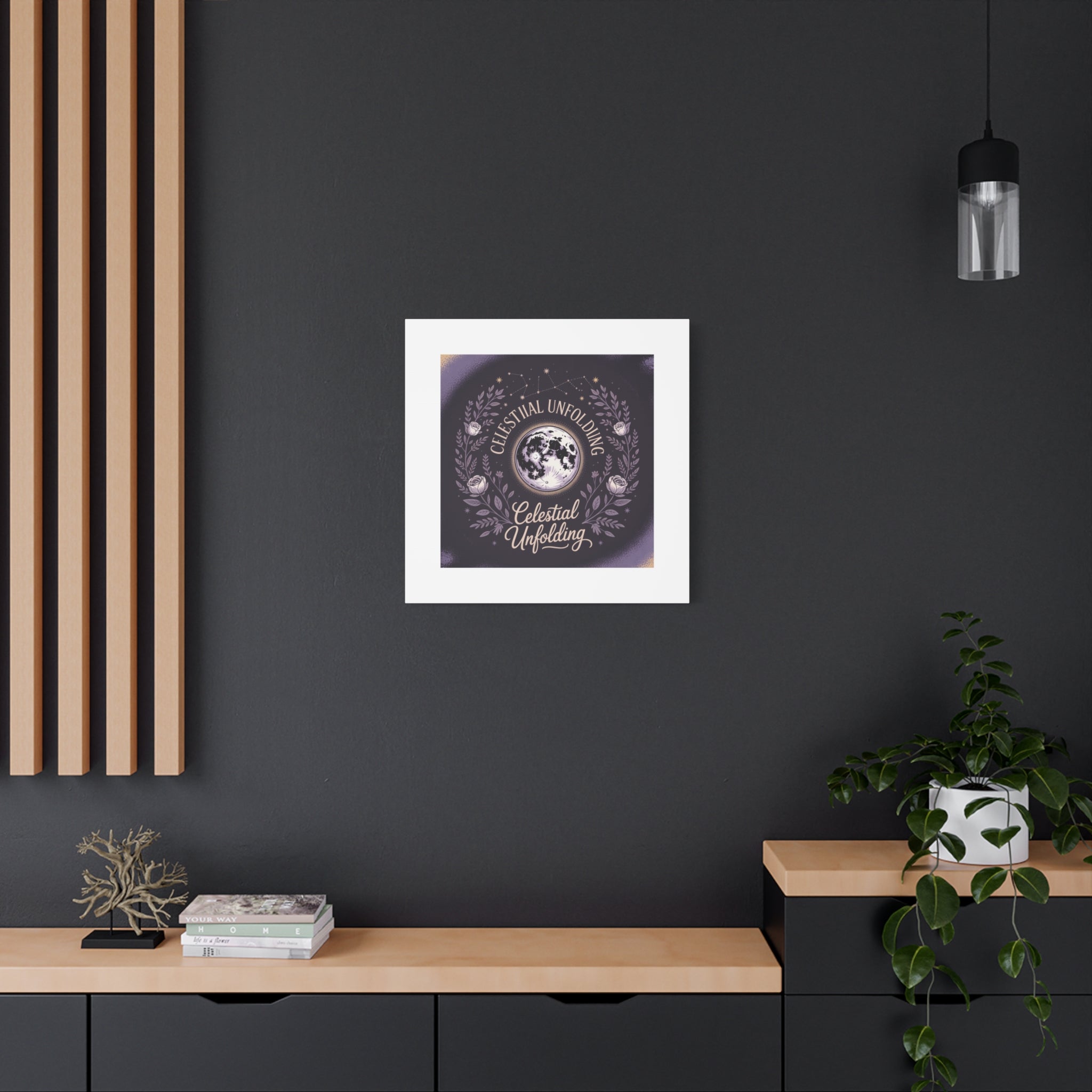 Celestial Unfolding Moon Art Canvas