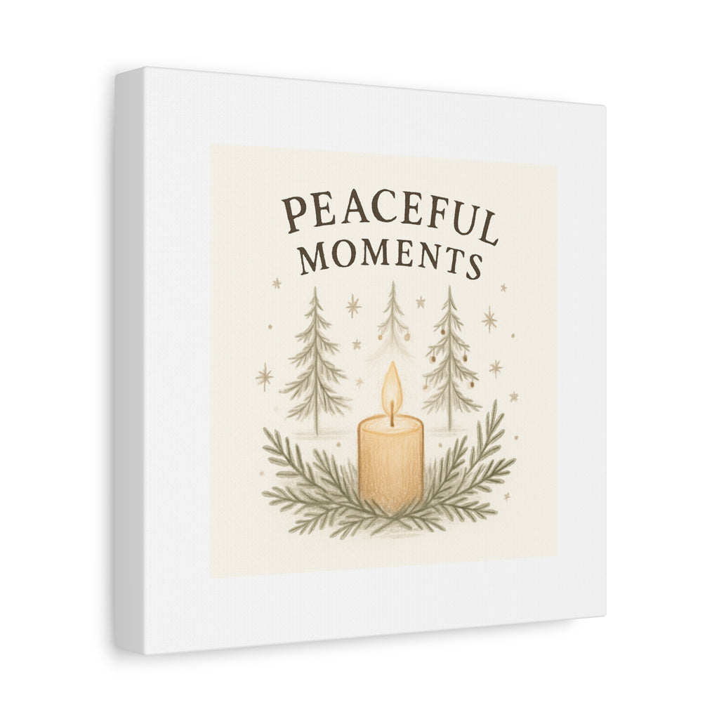 Peaceful Moments Candle Canvas — Matte Stretched Wall Art