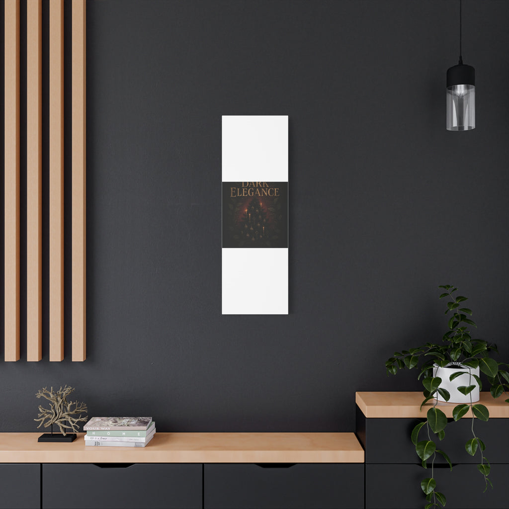 Elegance Christmas Canvas Wall Art — Vintage Candlelit Tree Matte Stretched Print