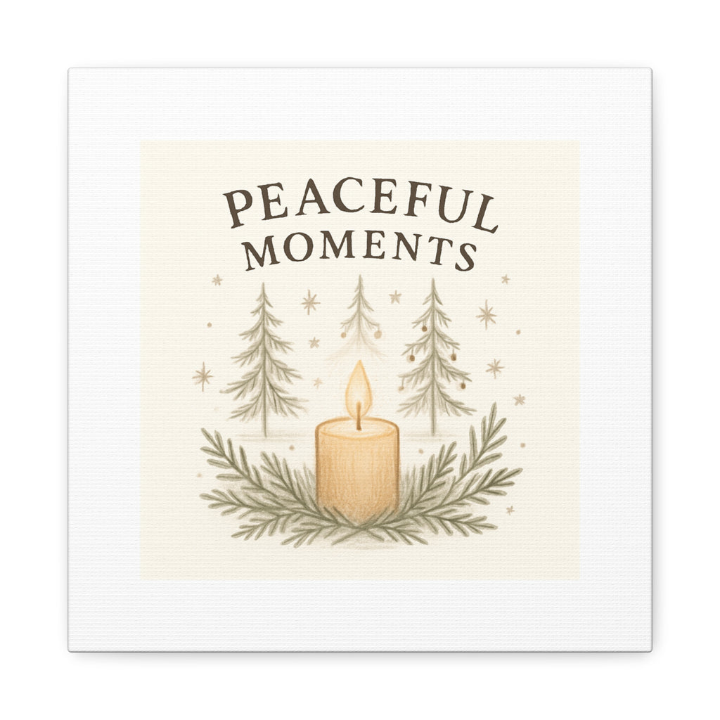 Peaceful Moments Candle Canvas — Matte Stretched Wall Art