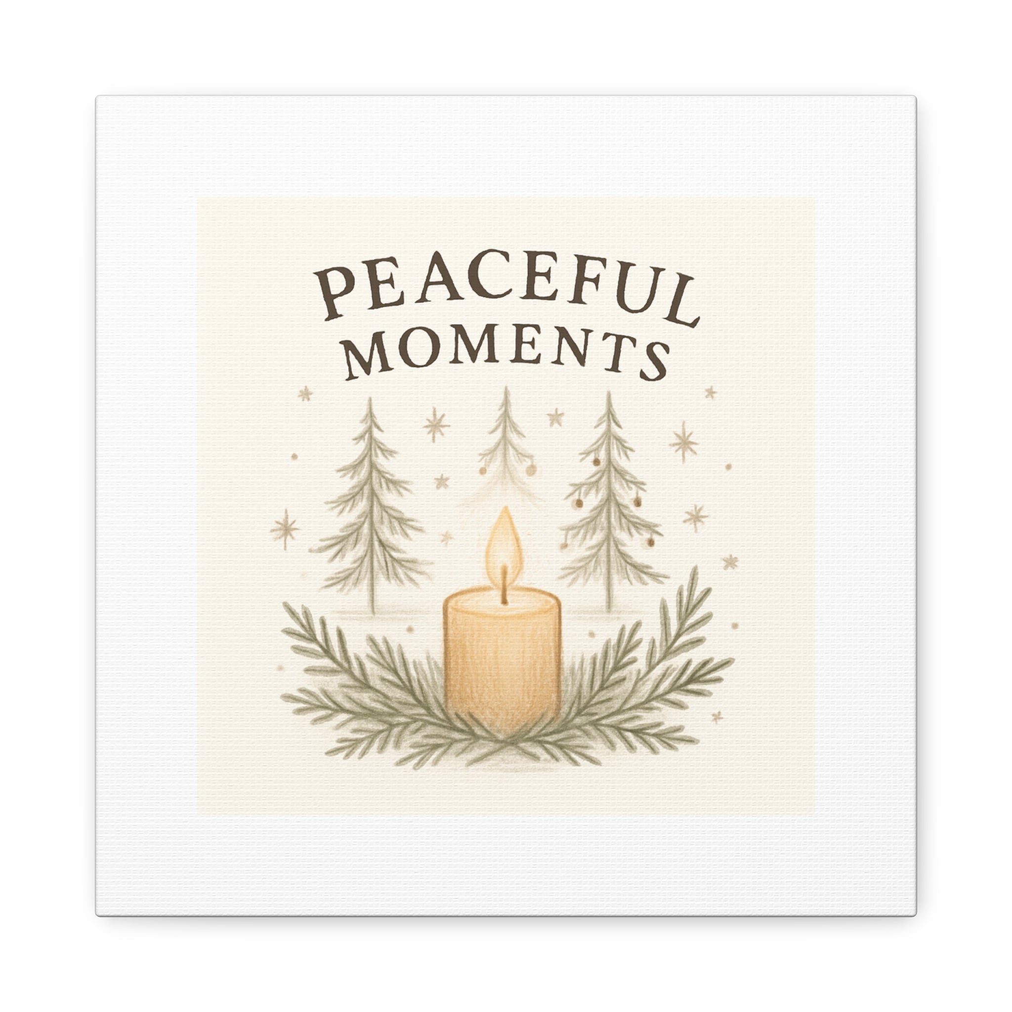 Peaceful Moments Candle Canvas — Matte Stretched Wall Art