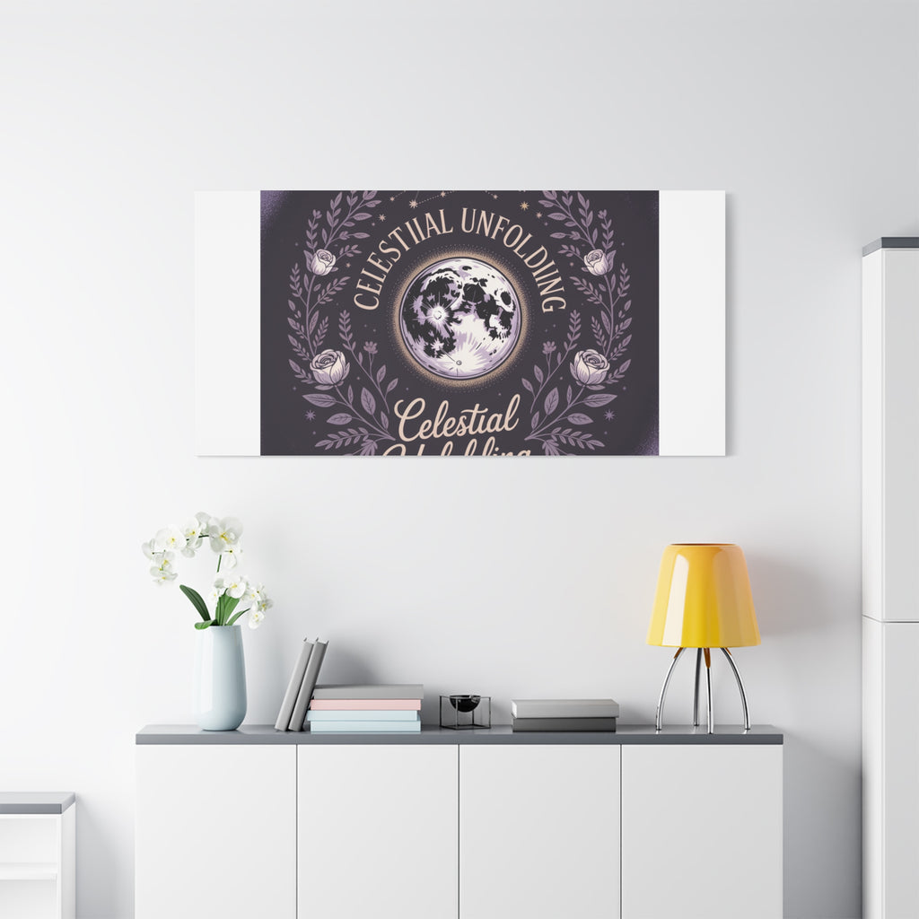 Celestial Unfolding Moon Art Canvas