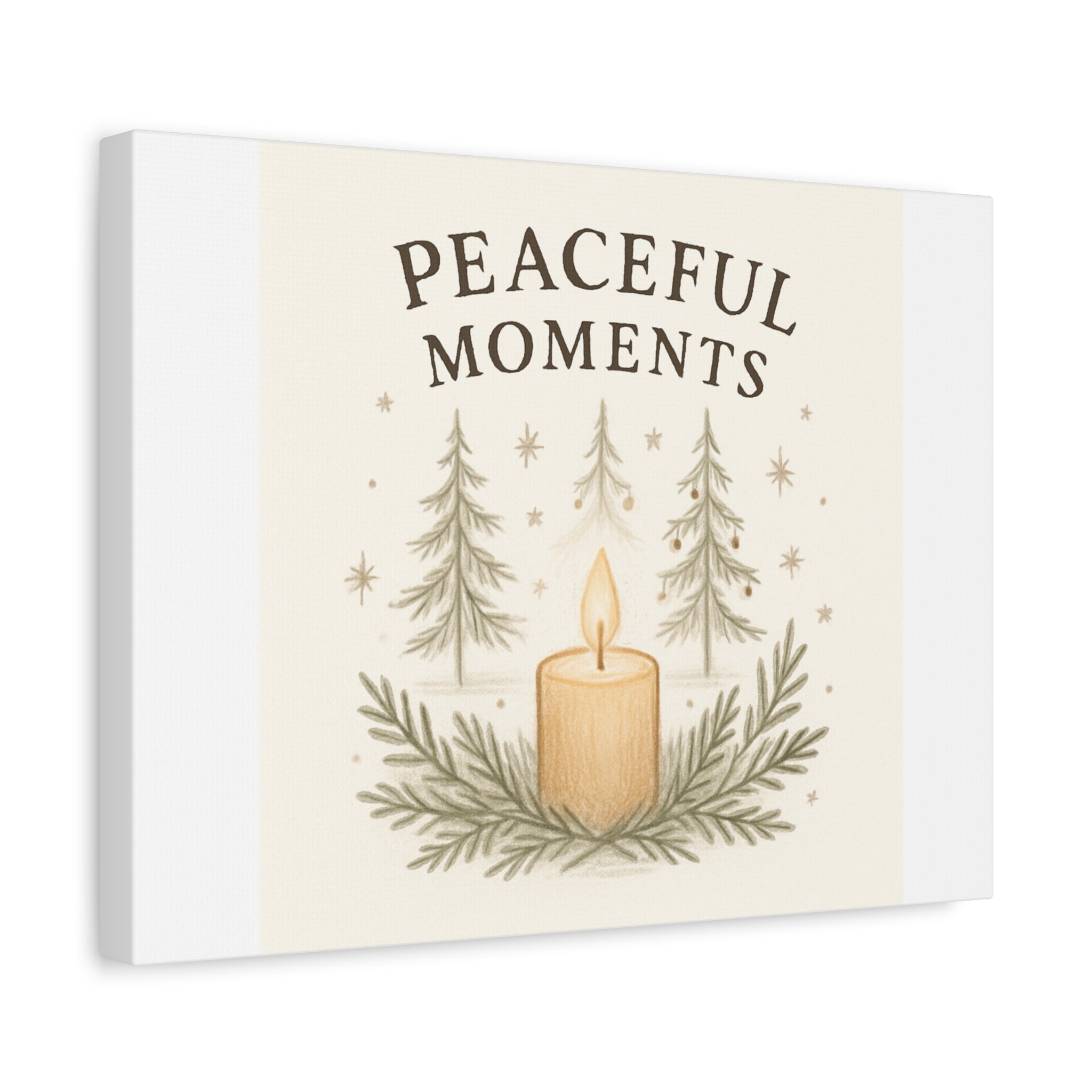 Peaceful Moments Candle Canvas — Matte Stretched Wall Art