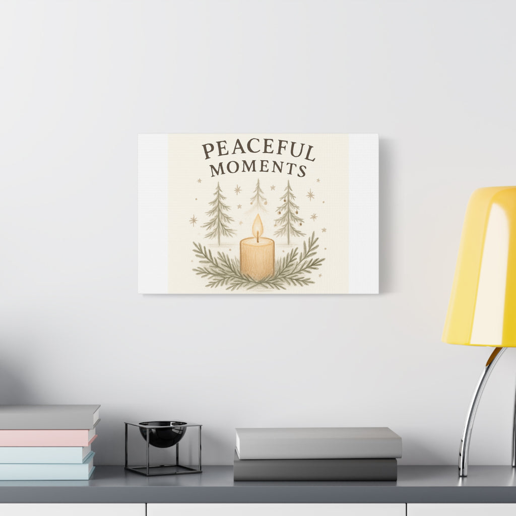 Peaceful Moments Candle Canvas — Matte Stretched Wall Art