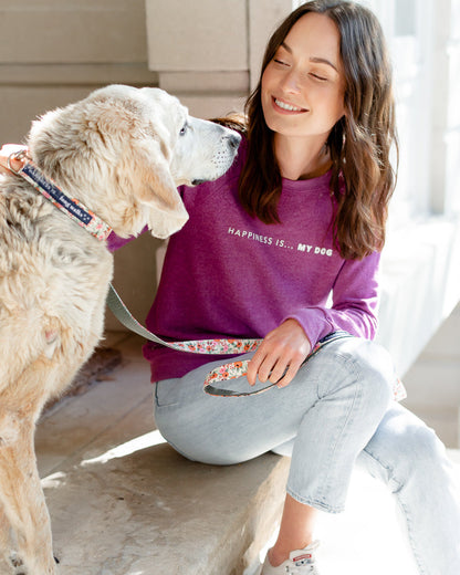 Women's My Dog Crew Sweatshirt, Plum