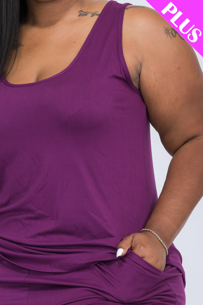 Plus Comfy Tank Top & Shorts Set (CAPELLA)