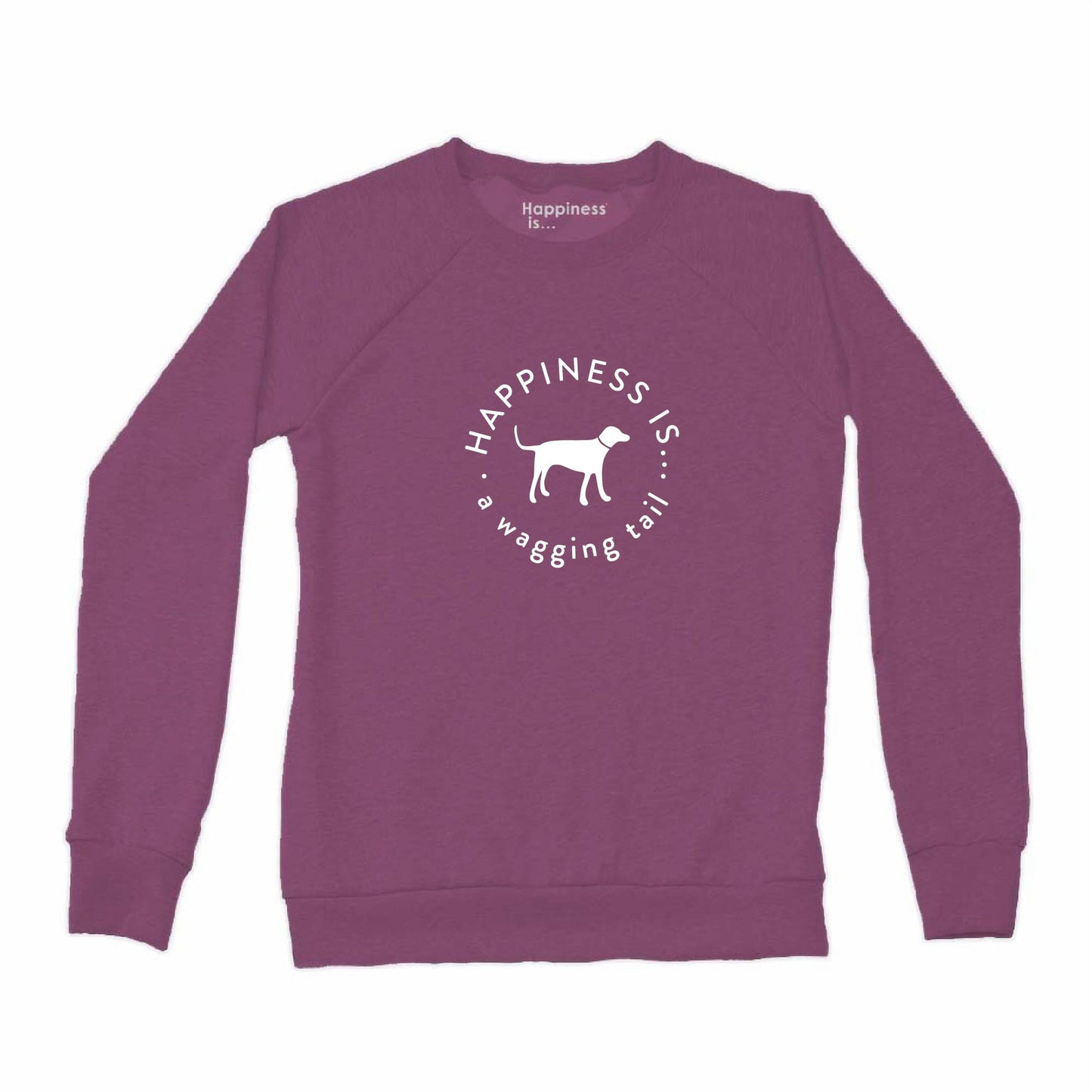 Women's Wagging Tail Crew Sweatshirt, Plum
