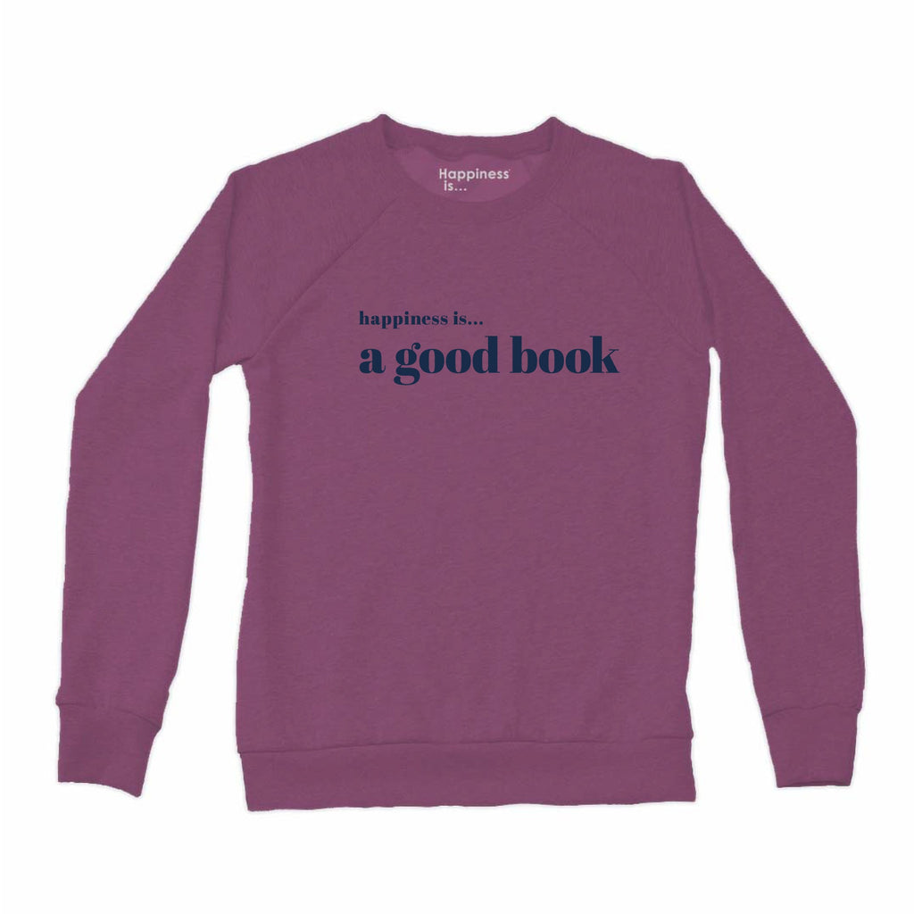 Women's Good Book Crew Sweatshirt, Plum