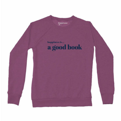 Women's Good Book Crew Sweatshirt, Plum