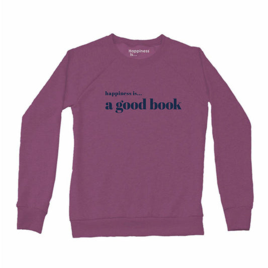 Women's Good Book Crew Sweatshirt, Plum