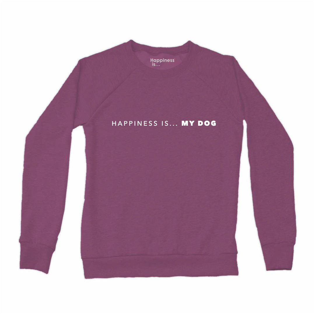 Women's My Dog Crew Sweatshirt, Plum