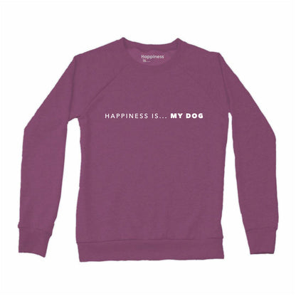 Women's My Dog Crew Sweatshirt, Plum