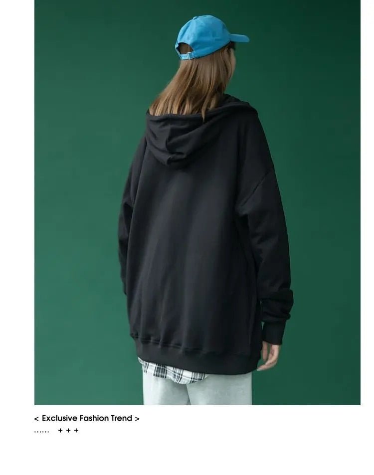 Cotton jacket female new Korean loose hooded zipper  Winter Autumn Plus Size Women's Harajuku Hoodies Tops